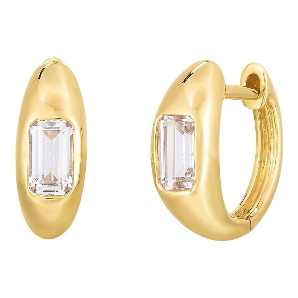ring concierge White Topaz Cloud Huggies